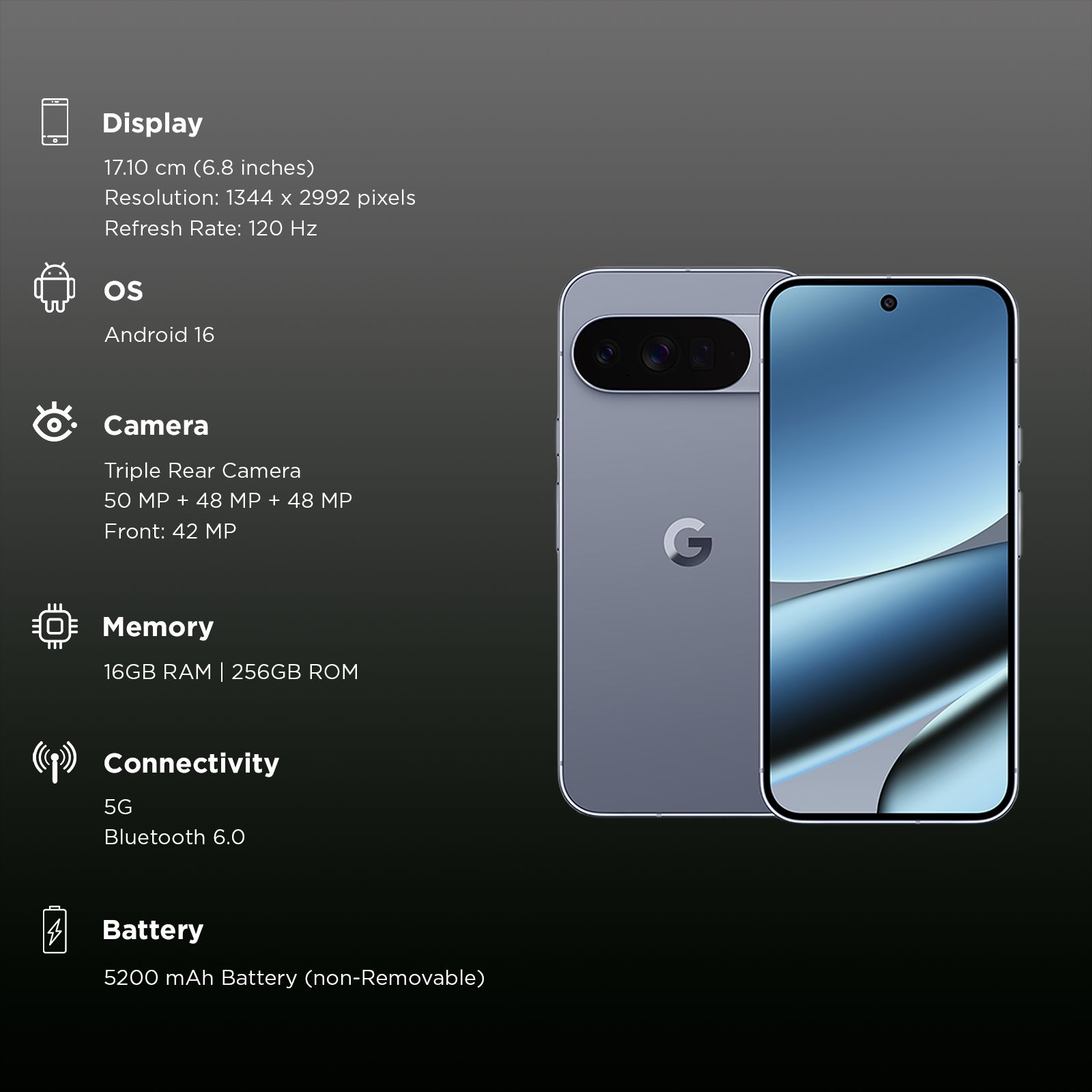 Buy Google Pixel 10 Pro XL 5G (16GB RAM, 256GB, Moonstone) Online